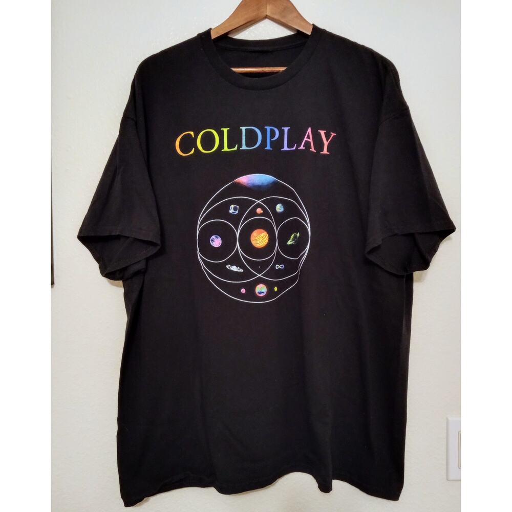 Coldplay Music Of The Spheres Tour LIVE 2022  T-Shirt Concert Band Tee SZ XXL